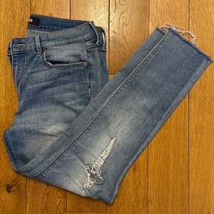 Express stretch ripped ankle  jeans
